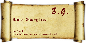 Basz Georgina névjegykártya